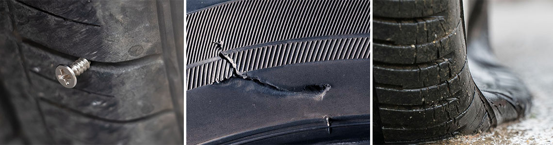 Road hazards tire repair